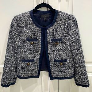 Lovely JCrew blazer blue and white small lightly used!